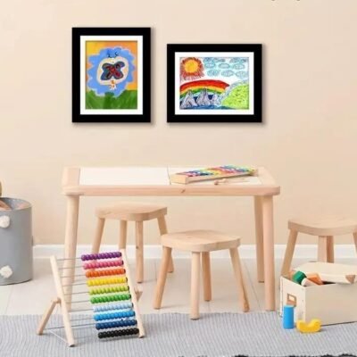 Cadre mural pour exposer les dessins d’enfants – jusqu’à 150 feuilles A4