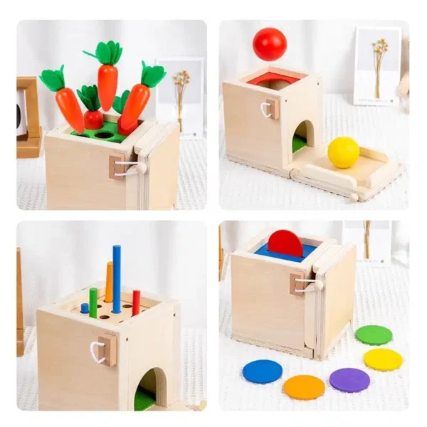 Boîte Montessori 4 en 1 – Éveil Sensoriel et Motricité Fine – Image 5