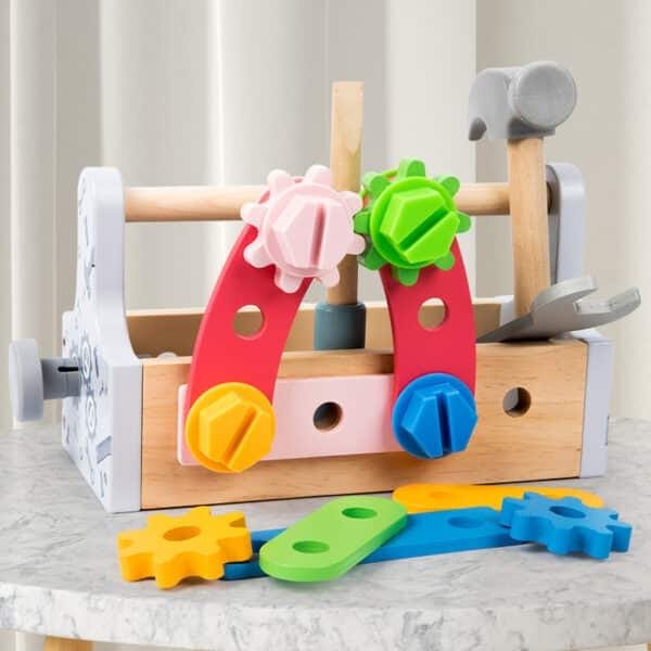 Caisse à Outils en Bois pour Enfants
