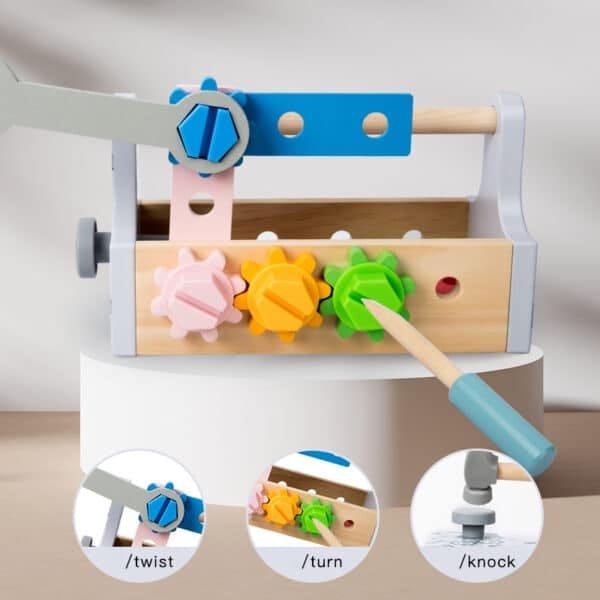 Caisse à Outils en Bois pour Enfants