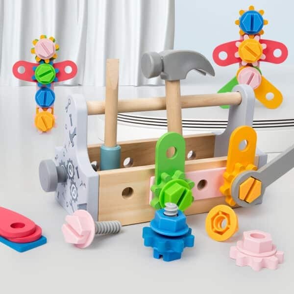 Caisse à Outils en Bois pour Enfants