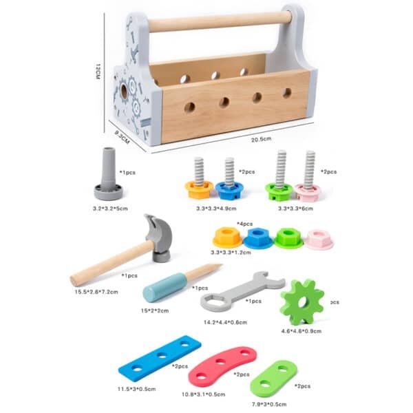 Caisse à Outils en Bois pour Enfants