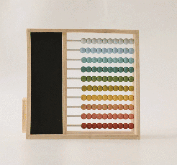 Boulier éducatif en bois avec tableau magnétique 2-en-1