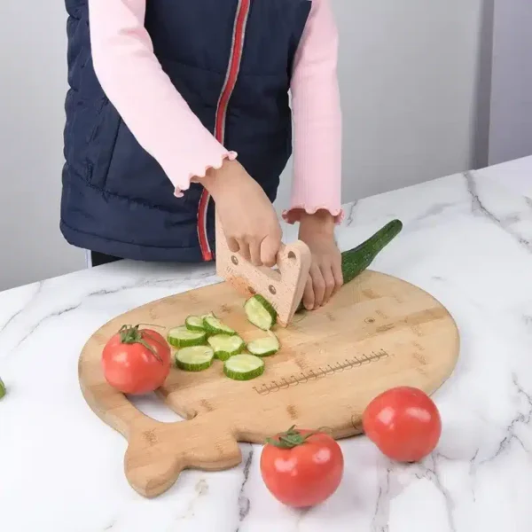 Couteau en Bois pour Apprentis Cuisiniers – Sécurité et Apprentissage – Image 3