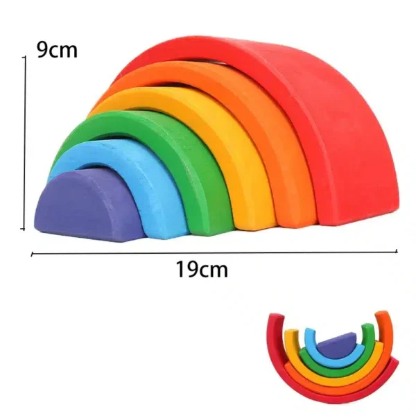 Arc-en-Ciel en Bois Montessori – Image 8