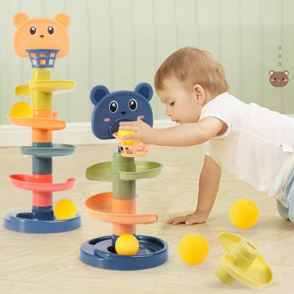 Jouet Montessori Balle Roulante – Éveil Sensoriel et Motricité