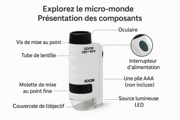 Mini Microscope Portable – Explore le Monde Invisible avec Précision – Image 3