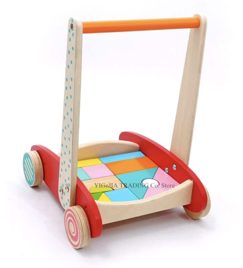 Chariot de marche en bois Montessori