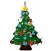 Sapin de Noël en feutrine 95 cm décoré avec guirlande LED